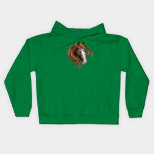 Horse Head - Bald Face Kids Hoodie